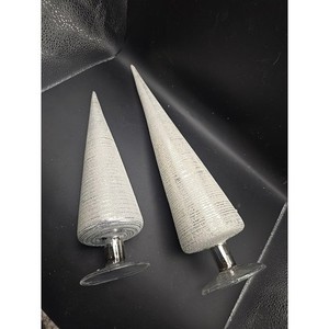 Set Of 2 Hand Painted Glass Trees