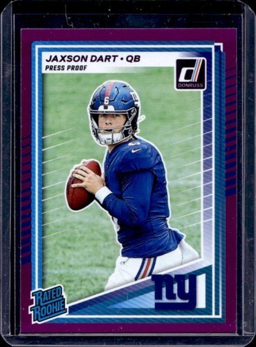 2025 Panini Donruss - Rated Rookie Jaxson Dart #400 Purple Press Proof (RC)