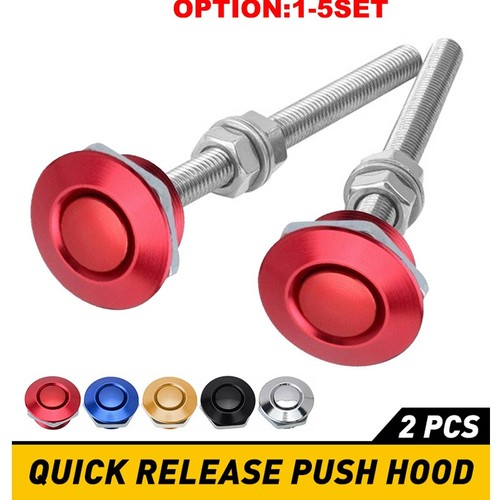 Button Push Quick Release Hood Bonnet Pins Lock Clips Bumper Latch ...