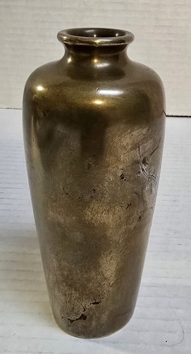 Antique Meiji Zogan Gold Silver Copper Inlay Bronze Vase Rooster Signed Nogawa - Picture 16 of 22