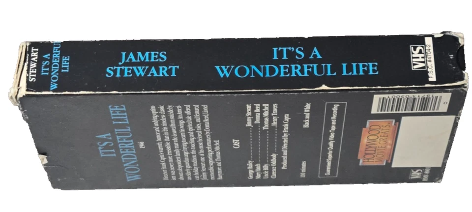 Hollywood Movie Greats "It's A Wonderful Life" James Stewart (1991) VHS Tape - Image 4 of 4