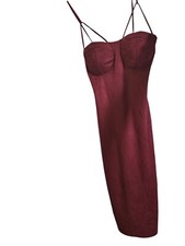 Fashion Nova Rich Like Suede Dress Burgundy Dress