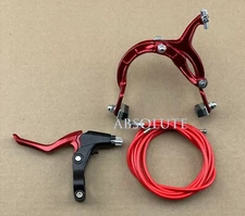 AltaLine BMX Brake FRONT Alloy RED Bike Bicycle BRAKE SET W/ RED CABLE.