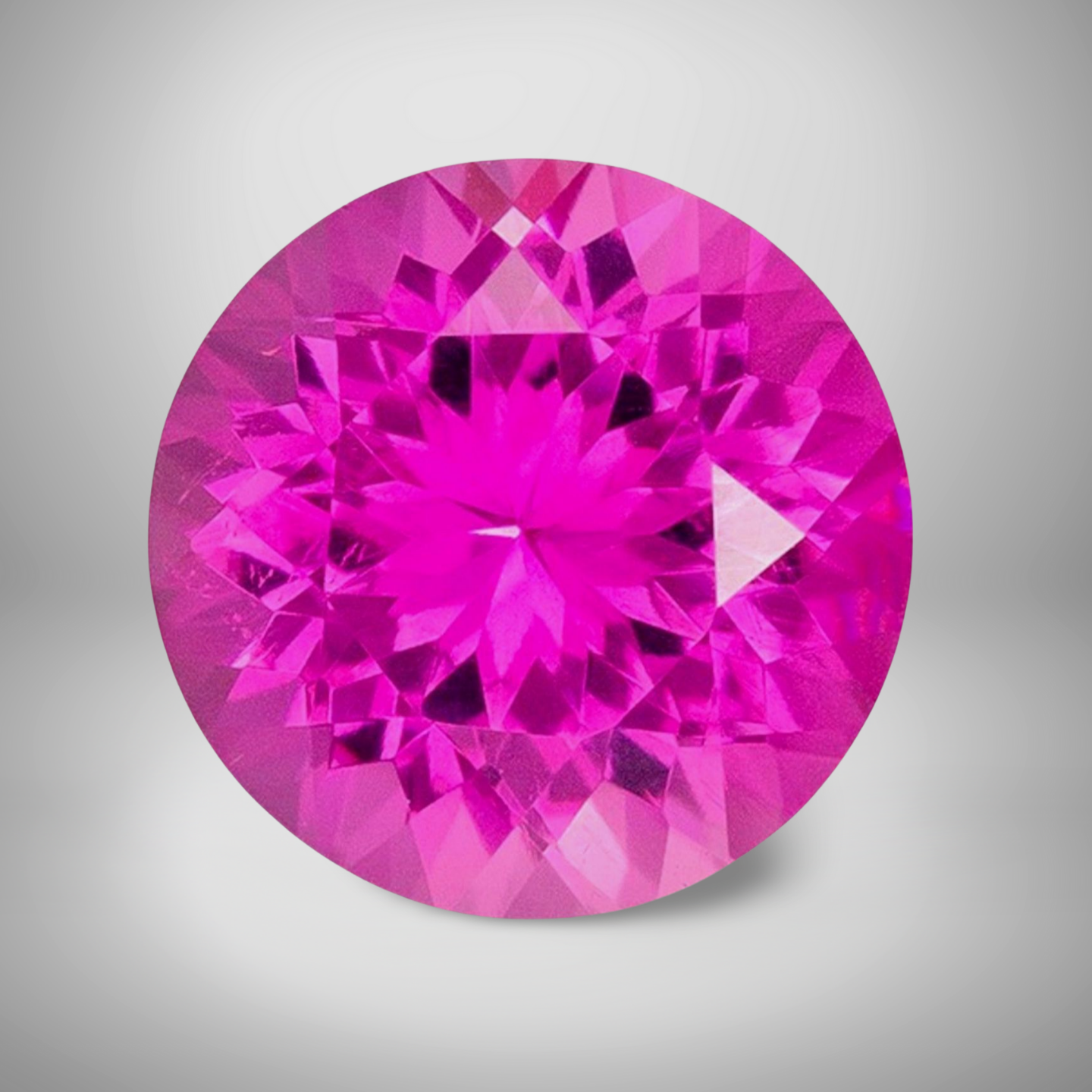 Pink Tourmaline Round Cut Loose Gemstone 6.1 Carats 13mm High Luster