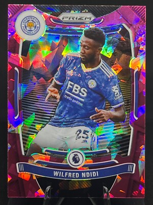 Wilfred Ndidi 2021-22 Prizm Premier League PINK CRACKED ICE #25 Leicester City