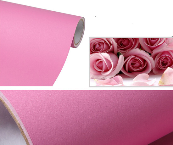 Pink Self Adhesive Wallpaper Living Room Kitchen Cabinet Furniture ...