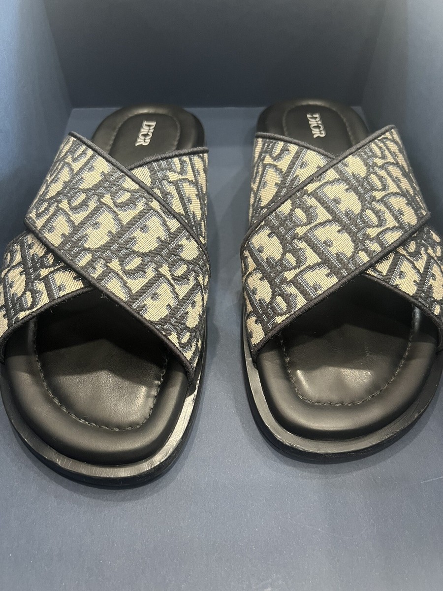 Christian Dior | Leather Logo Sandals 43 Mens | eBay