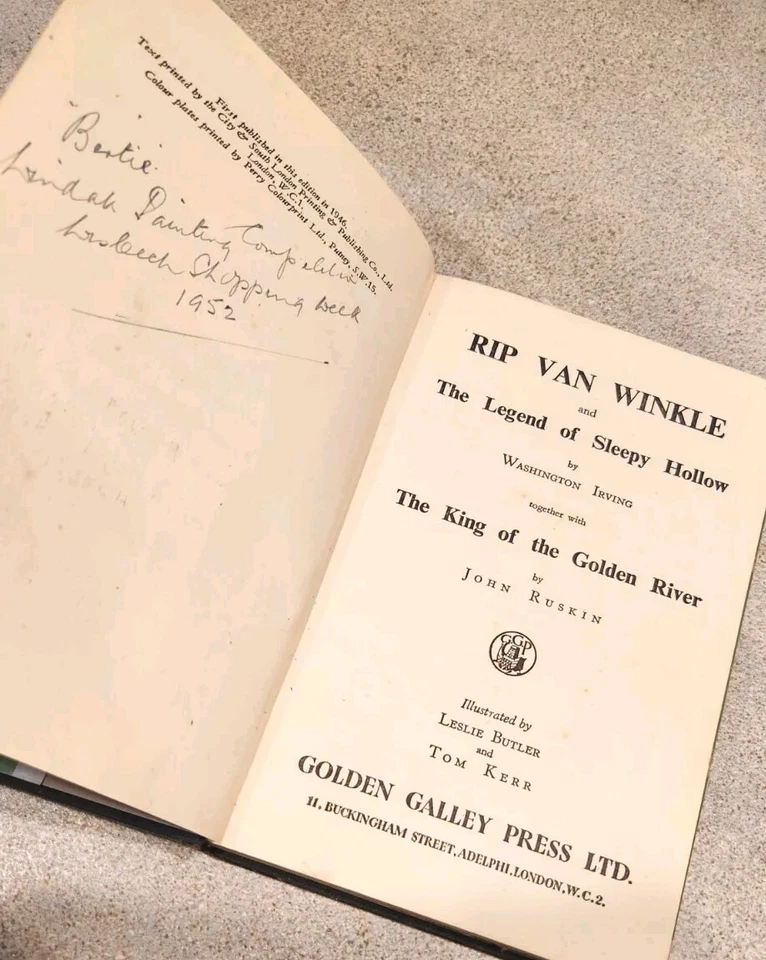 Rip Van Winkle Sleepy Hollow Hallow Irving King Of The Golden River Ruskin 1946 - Image 4 of 4