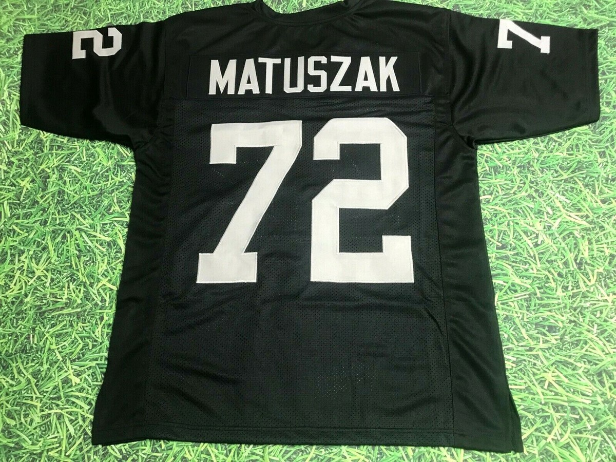 Matuszak Jersey UNSIGNED CUSTOM Sewn Stitched John Matuszak Black