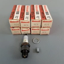 8 New NOS Ford Motorcraft AE4 Spark Plugs Fomoco Vintage 