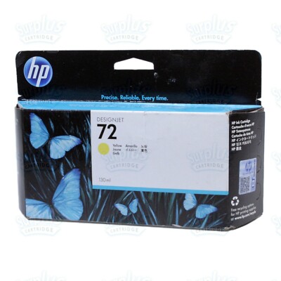 Genuine HP 72 Yellow Ink C9373A T790  T610 T2300 T1120 T1200 T1300  (130ML)