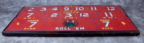 1950's Table Top "Roll Em" Craps Casino Dice Game