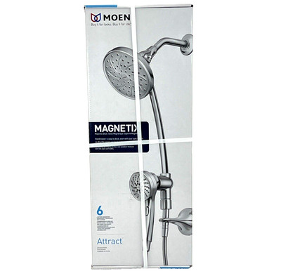  Moen 28586 Attract Magnetix 6-Spray DUAL 7'' Shower Head & Handshower - Chrome