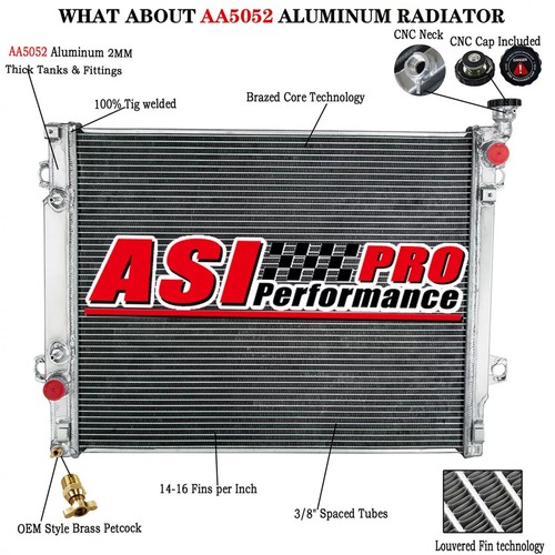 4 Row Aluminum Radiator For 2016-2023 Toyota Tacoma Base SR5 2.7L L4,3.5L V6 GAS