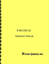 E-MU Systems ESI-32 OWNER'S OPERATION MANUAL