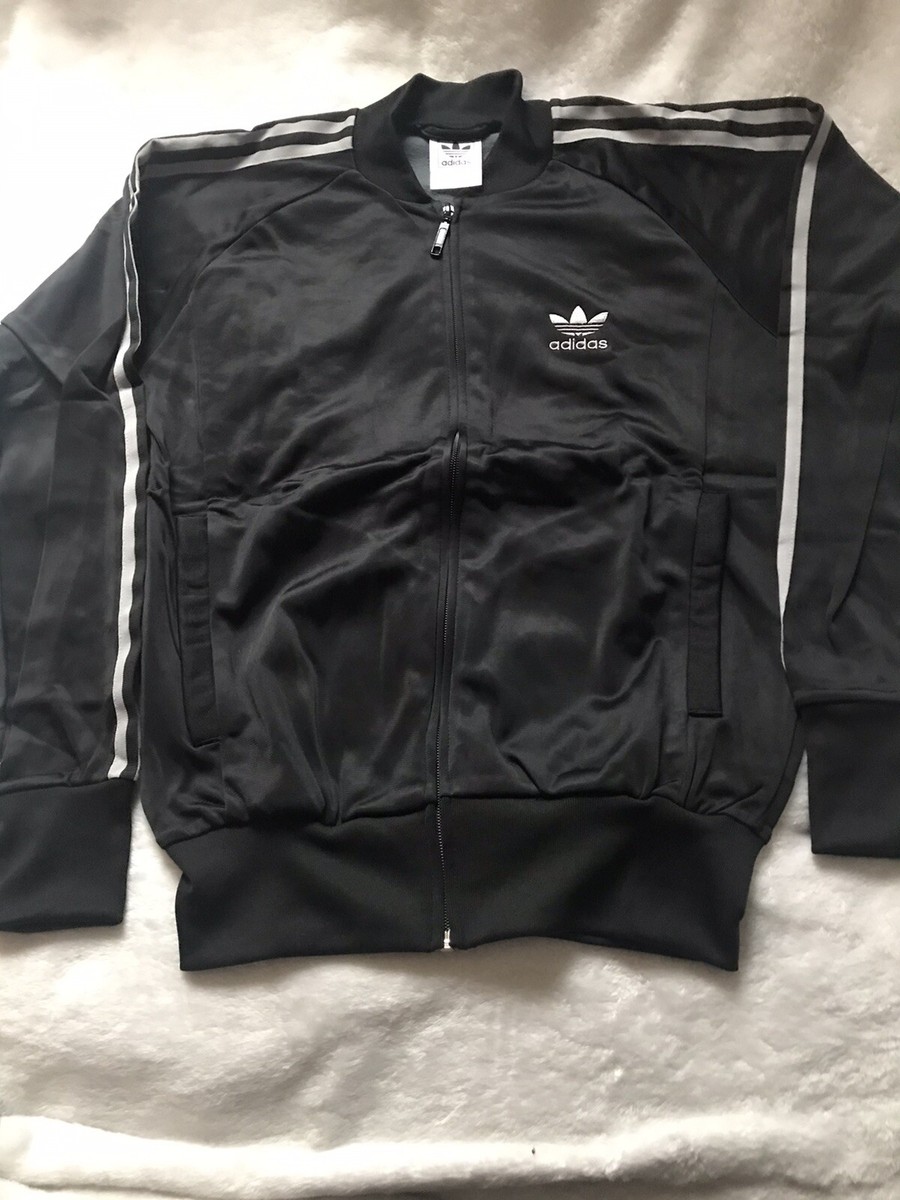 Adidas SuperStar Track top Jacket Full-zip Men's black /Alu Adidas SuperStar Track top Jacket Full-zip Men's black /Alu