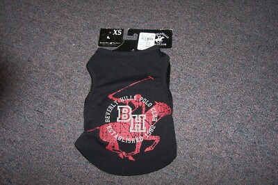 Dog Tank Shirt Beverly Hills Polo Club X-Small Black Dog Puppy Shirt Says  BH1982 - Main Image