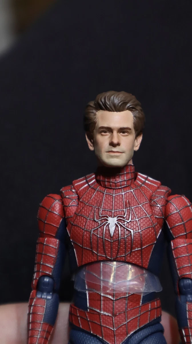 SHF Size Amazing Spider-man Andrew Garfield Head Carved With Neck 1/12 Scale Mod