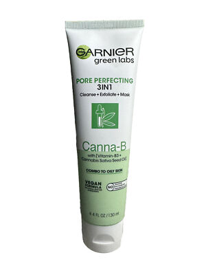 Garnier Green Labs Canna-B Pore Perfecting 3 in 1 Face Wash - 4.4 fl oz   New