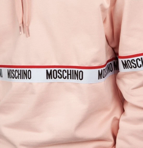 Felpa con cappuccio da uomo rosa Moschino taglia large prezzo speciale £215 #y10