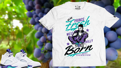 Fresh Grape KixNation Air Jordan Retro V  ''Grape '' Matching Jordan 5 T-Shirt
