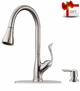 Kitchen Faucet With Pull Down Sprayer And Soap Dispenser Single