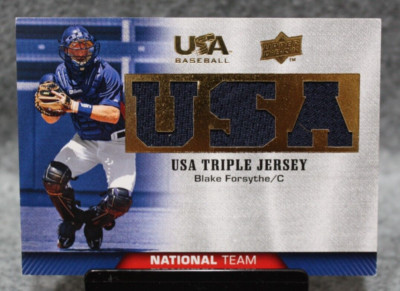 2009 UD USA Baseball Blake Forsythe USA Triple Jersey Patch Relic TJNT-BF