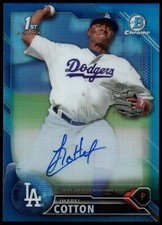 2016 Bowman Chrome JHAREL COTTON 1ST BOWMAN BLUE REFRACTOR Autograph #144/150