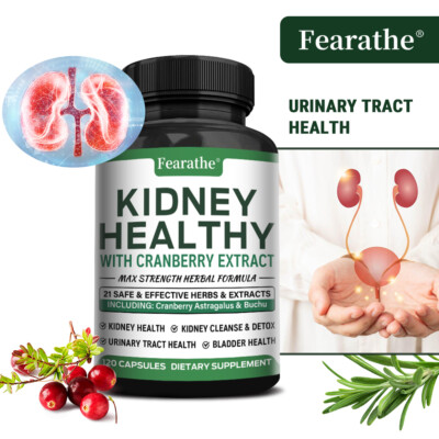 Kidney Health Cleanse Support Detox Natural Supplement High Quality 120Capsules
