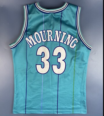ウェア Champion NBA Charlotte Hornets 33 VINTAGE CHARLOTTE HORNETS NBA BASKETBALL JERSEY #33 MOURNING