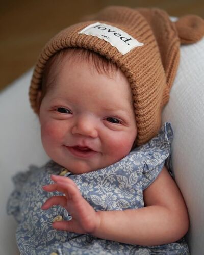 20 inch Realistic Reborn Baby Dolls Full Vinyl Body Sweet Smile Newborn Doll