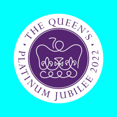 2er Set x Queen Jubiläum Logo Bügelbild Siebdruck Krone Transfers für Stoffe 