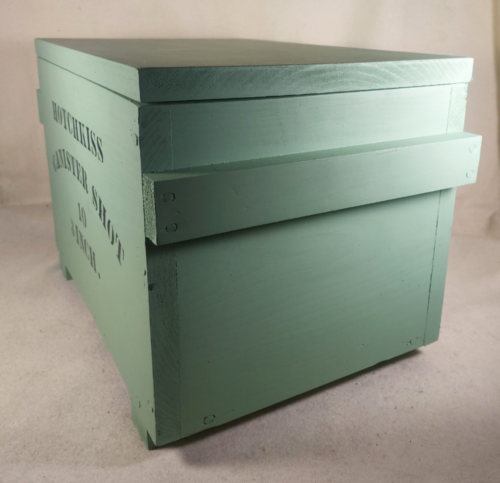 Hotchkiss Canister Shot 10 - 3 Inch Ammo Box - Light Green Wood Box - Civil War - Picture 2 of 4