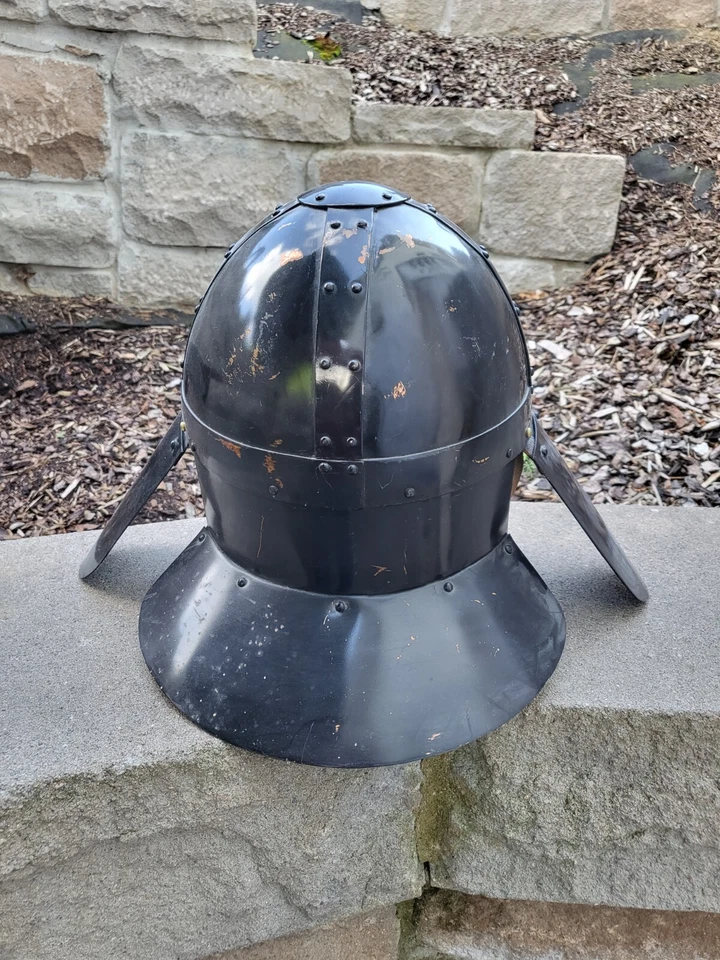 Gladiatorhelm "Maske" Gladiator Römerhelm Ritterrüstung komplett tragbar  Helm - Bild 4 von 4