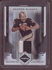Oakland Raiders 01/25 George Blanda GAME USED PRIME 2007 Donruss Playoff HOF