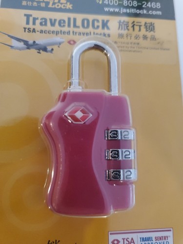 Jasit TSA Accepted Luggage Suitcase Travel DIAL Combination Lock, RED. Lot of 2 - Picture 5 of 5