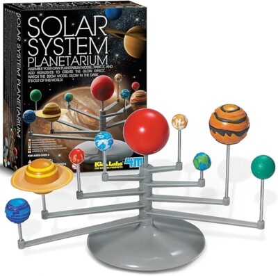 4M Kidz Labs Solar System Planetarium Modell, selber bauen 30cm Glow in the Dark
