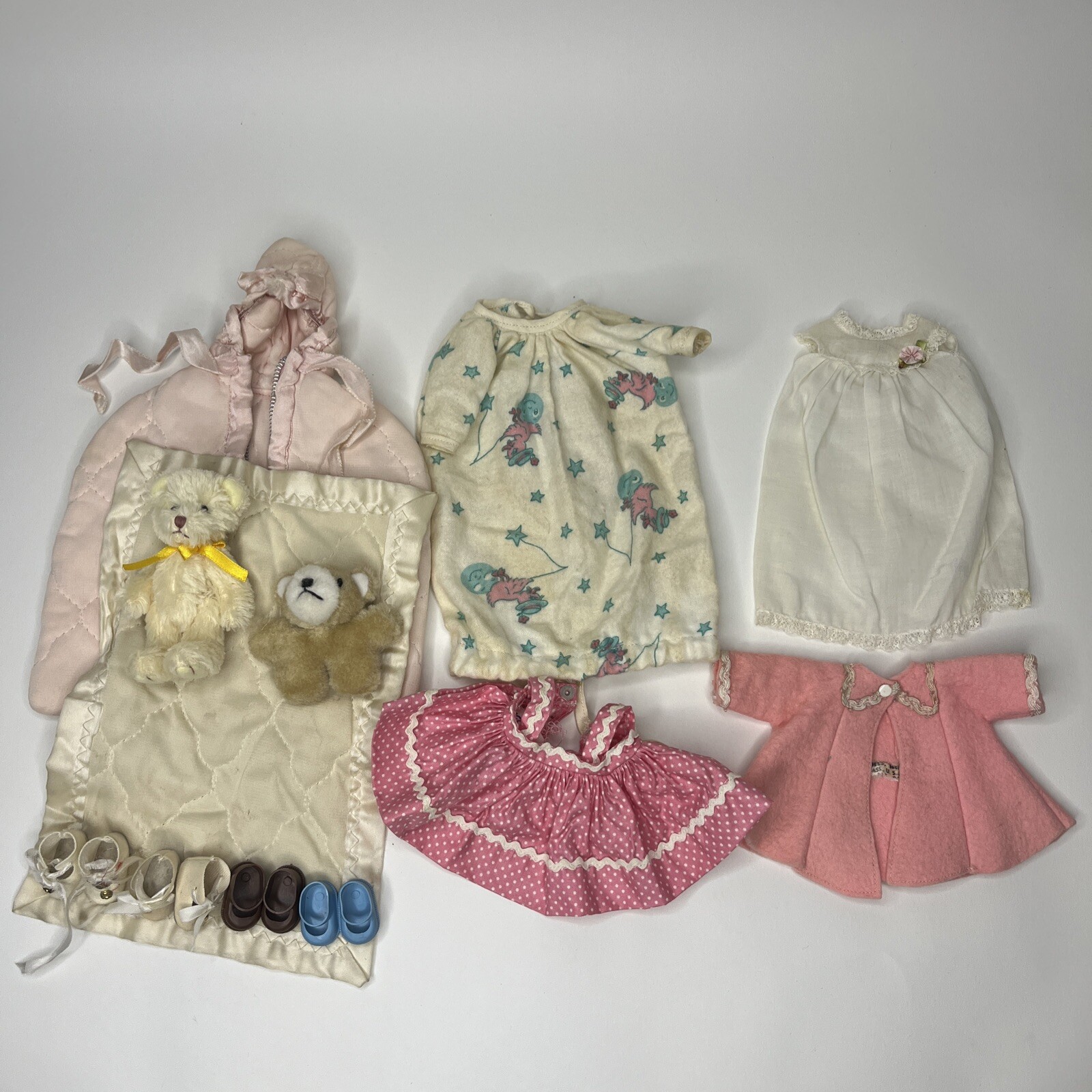 Doll Clothing And Accessories Lot Sleeping Bag Nightgown Shoes