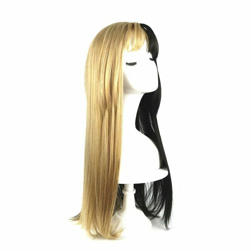 Two-tone Wig Long Straight Hair Japanese Harajuku Lolita