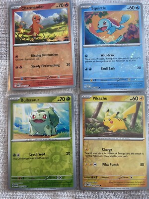 Pokemon 151 Costco Exclusive Promos Charmander Pikachu Bulbasaur Squirtle NM