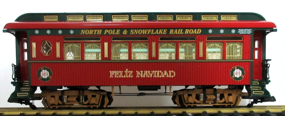 ARISTO CRAFT 31075 NORTH POLE & SNOW FLAKE RR "FELIZ NAVIDAD" PASS CAR - Image 2 of 4
