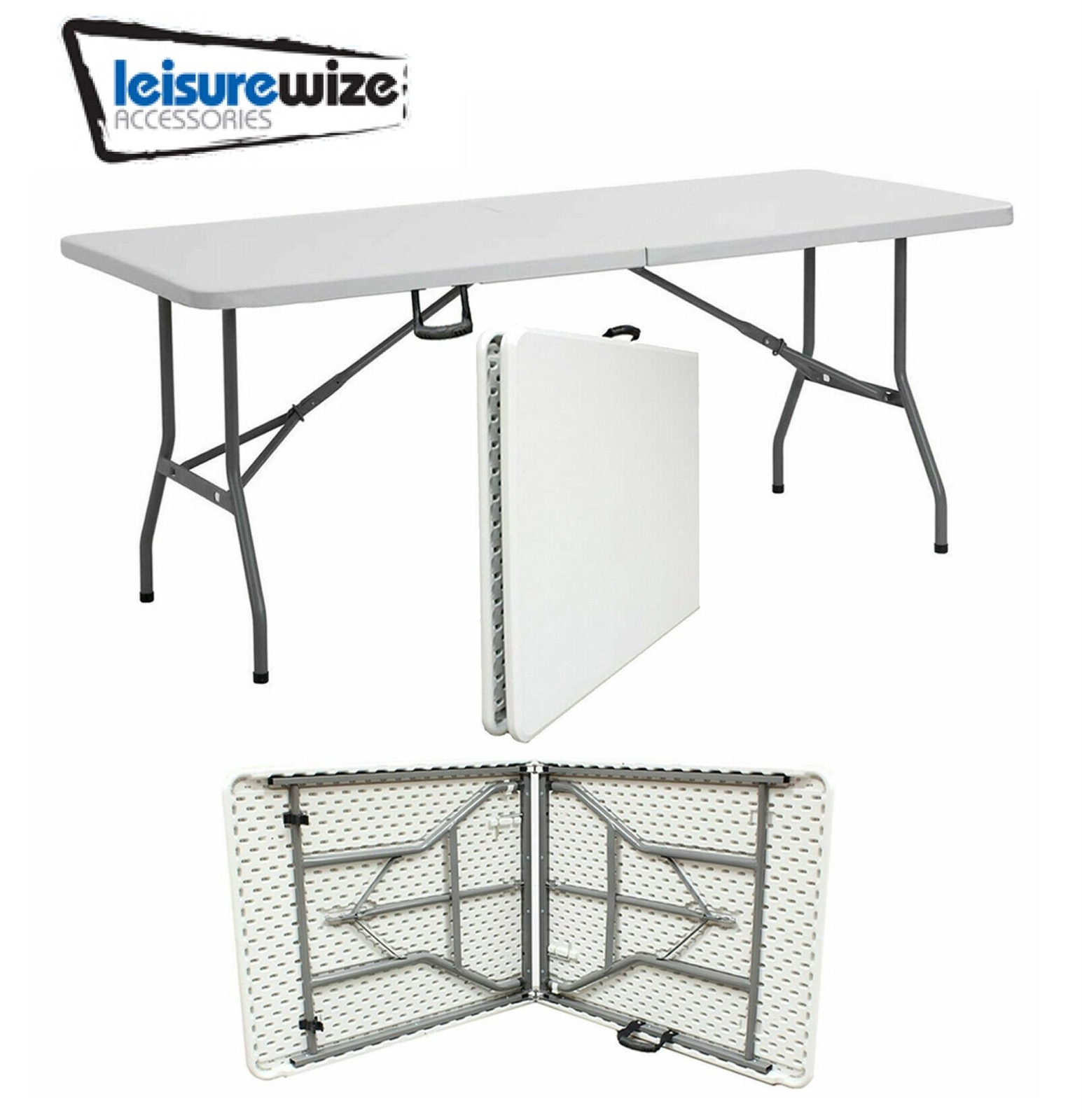 Leisurewize Blow Moulded Folding 6ft Trestle Table 180cm  Camping Events Market