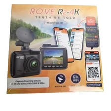 ROVE R2-4K Dash Cam 4K UHD 2160P Built-in WiFi GPS Night Vision Parking Mode