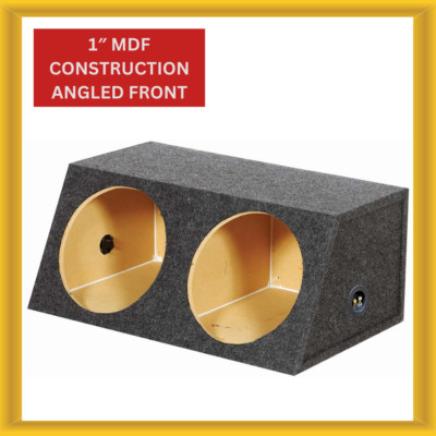 QPower QHDBASS15 Dual 15  15-Inch Sealed Heavy Duty Angled Empty Woofer Box