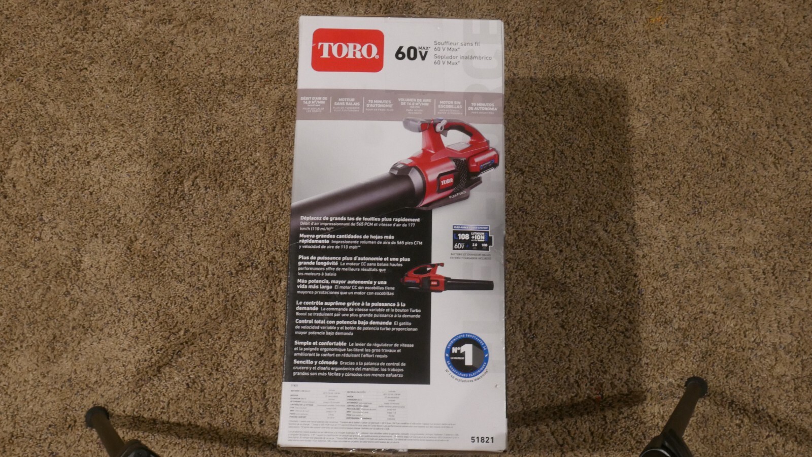 Toro FlexForce 51821 60V 565 CFM Cordless Leaf Blower eBay