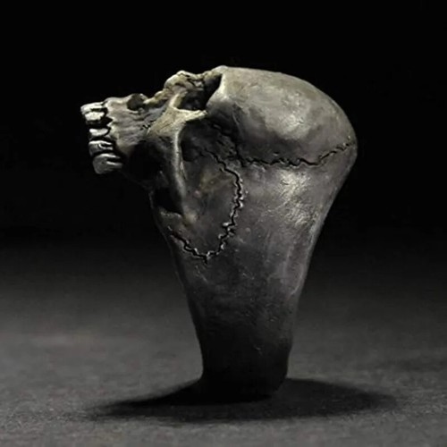 Size 12 Skull Biker Ring Vintage Zinc Alloy Rings Men's Punk Rock Jewelry - Picture 9 of 24