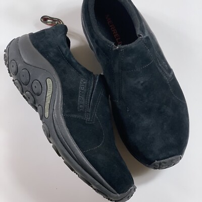 Merrell jungle moc womens sz 8 black nubuck hiking clog shoes