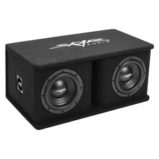 NEW SKAR AUDIO SDR-2X8D4 DUAL 8" 1,400 WATT LOADED PORTED SUBWOOFER ENCLOSURE