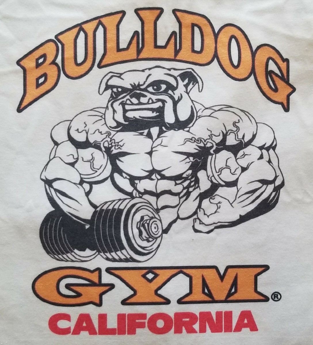 Bulldog Gym California Workout Muscle White / Vintage Gold / Black