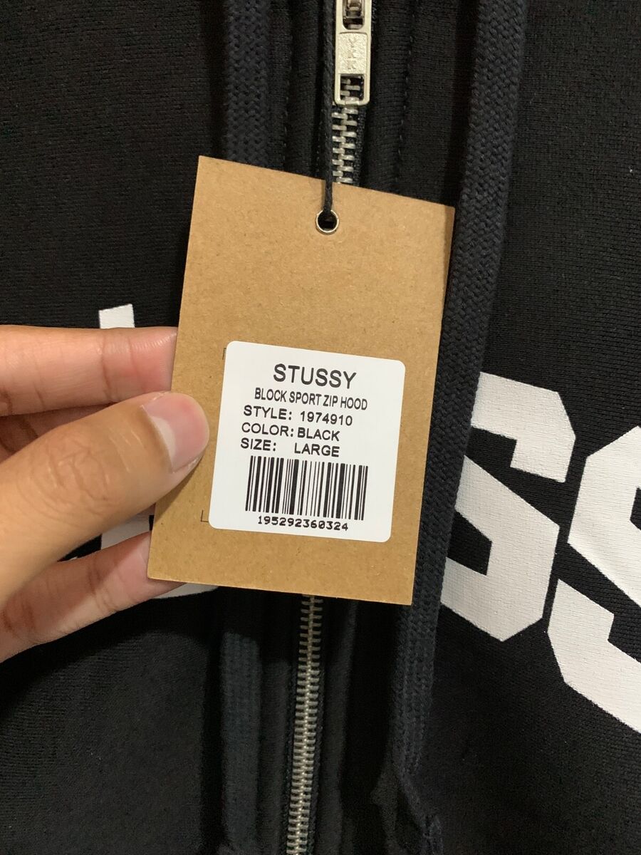 Stussy Block Sport Zip Hoodie - Large Original | eBay Stussy Block Sport Zip Hoodie - Large Original | eBay